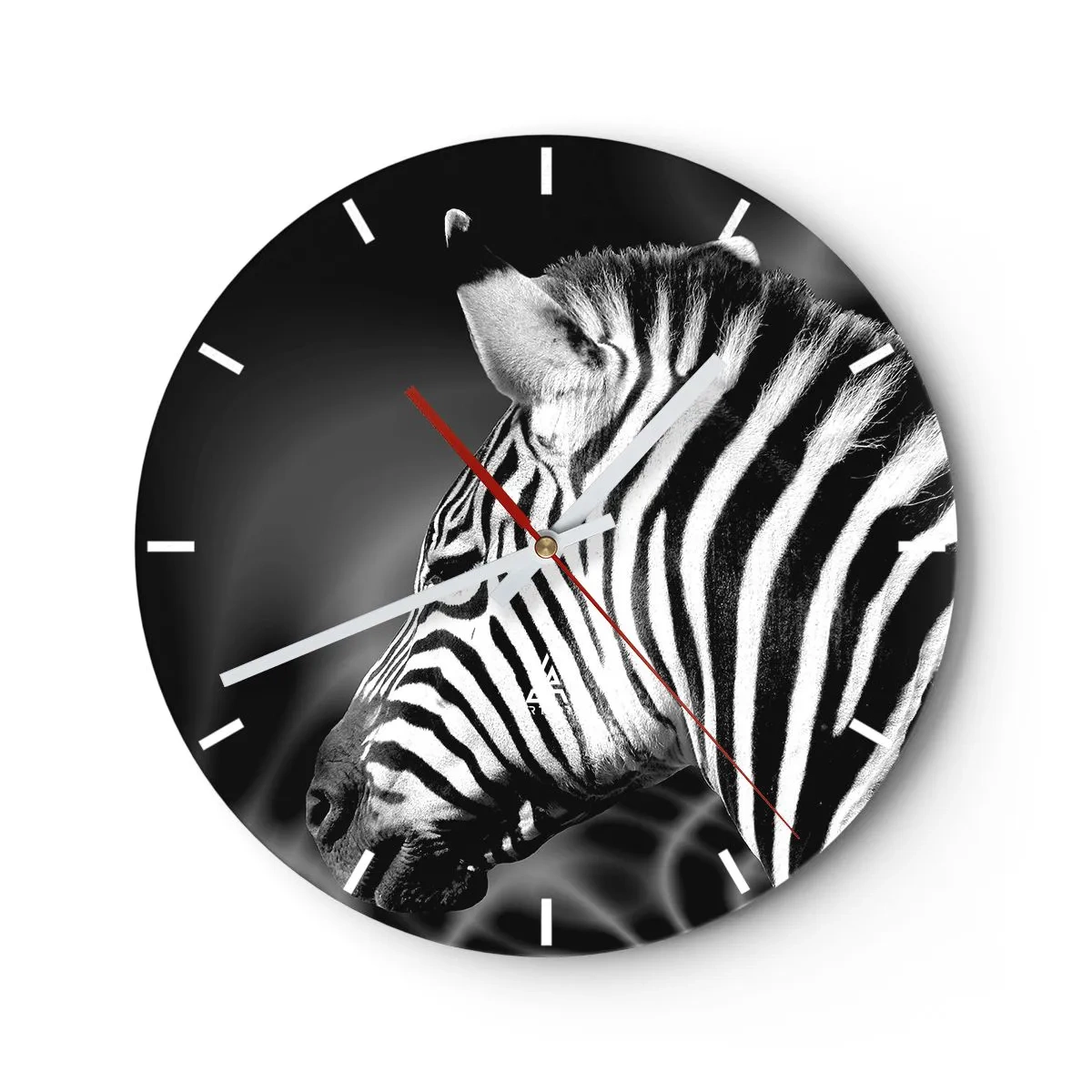 Wanduhr - Glasuhr - Weiß ist weiß und schwarz ist schwarz - 40x40 cm