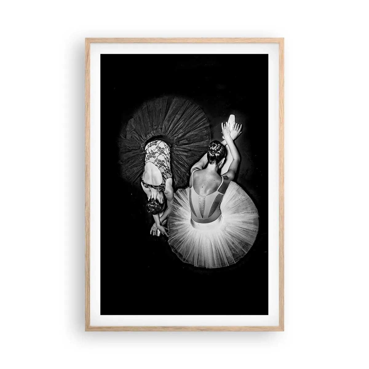 Poster in einem Rahmen aus heller Eiche - Jin und Jang – perfekte Balance - 61x91 cm