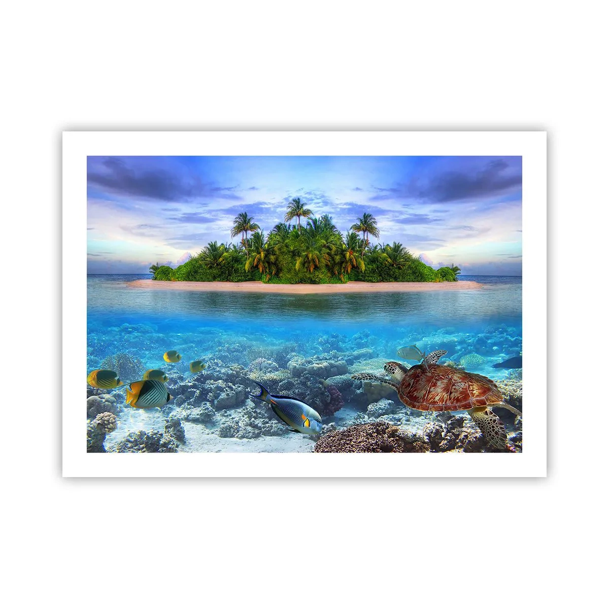 Poster - Heavenly Island lädt dich ein - 70x50 cm