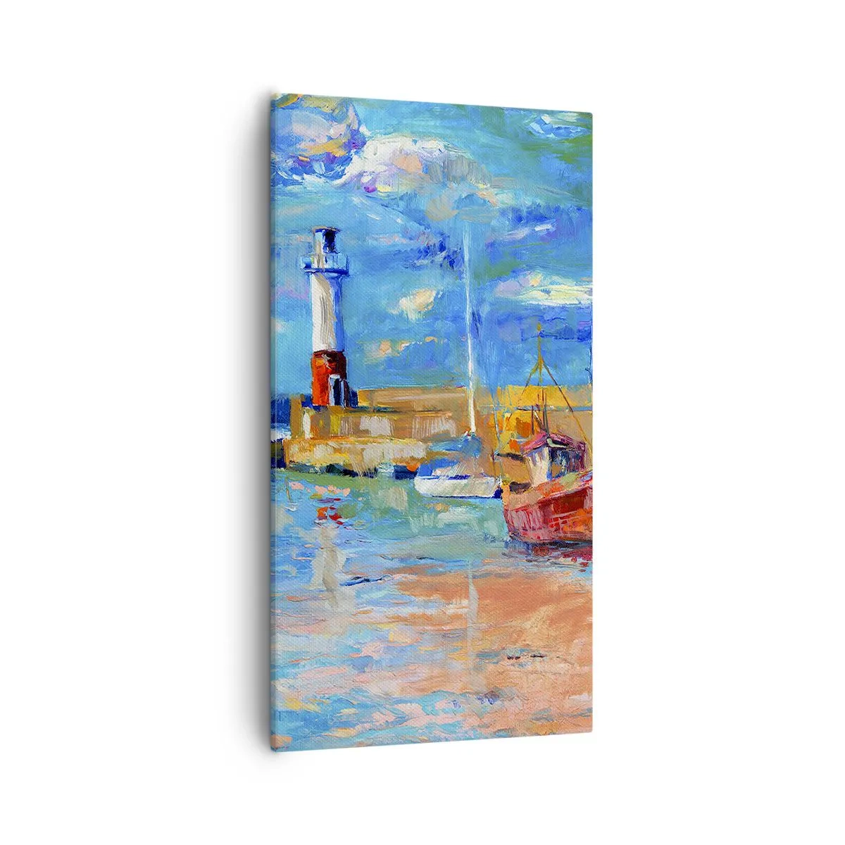 Bild auf Leinwand - Leinwandbild - Ein Nachmittag in der Regenbogenbucht - 55x100 cm