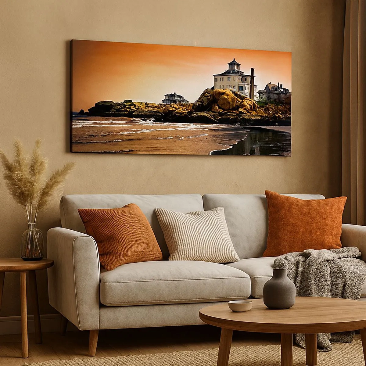 Bild auf Leinwand - Leinwandbild - Eleganz der Westküste - 100x40 cm