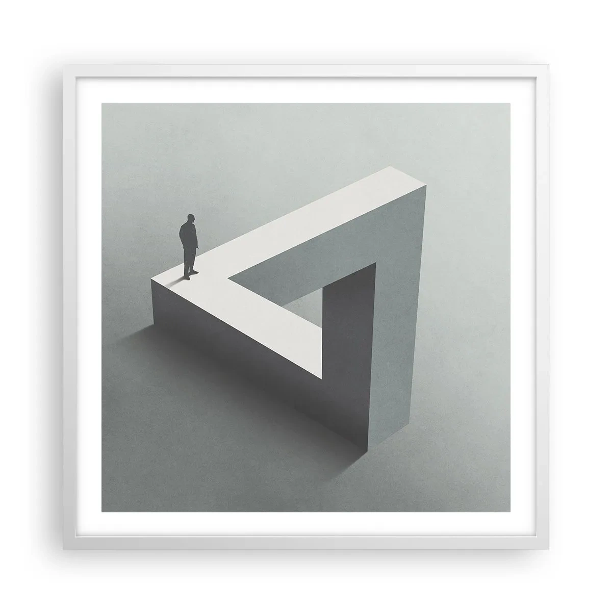 Poster in einem weißen Rahmen - Es ist also doch möglich - 60x60 cm