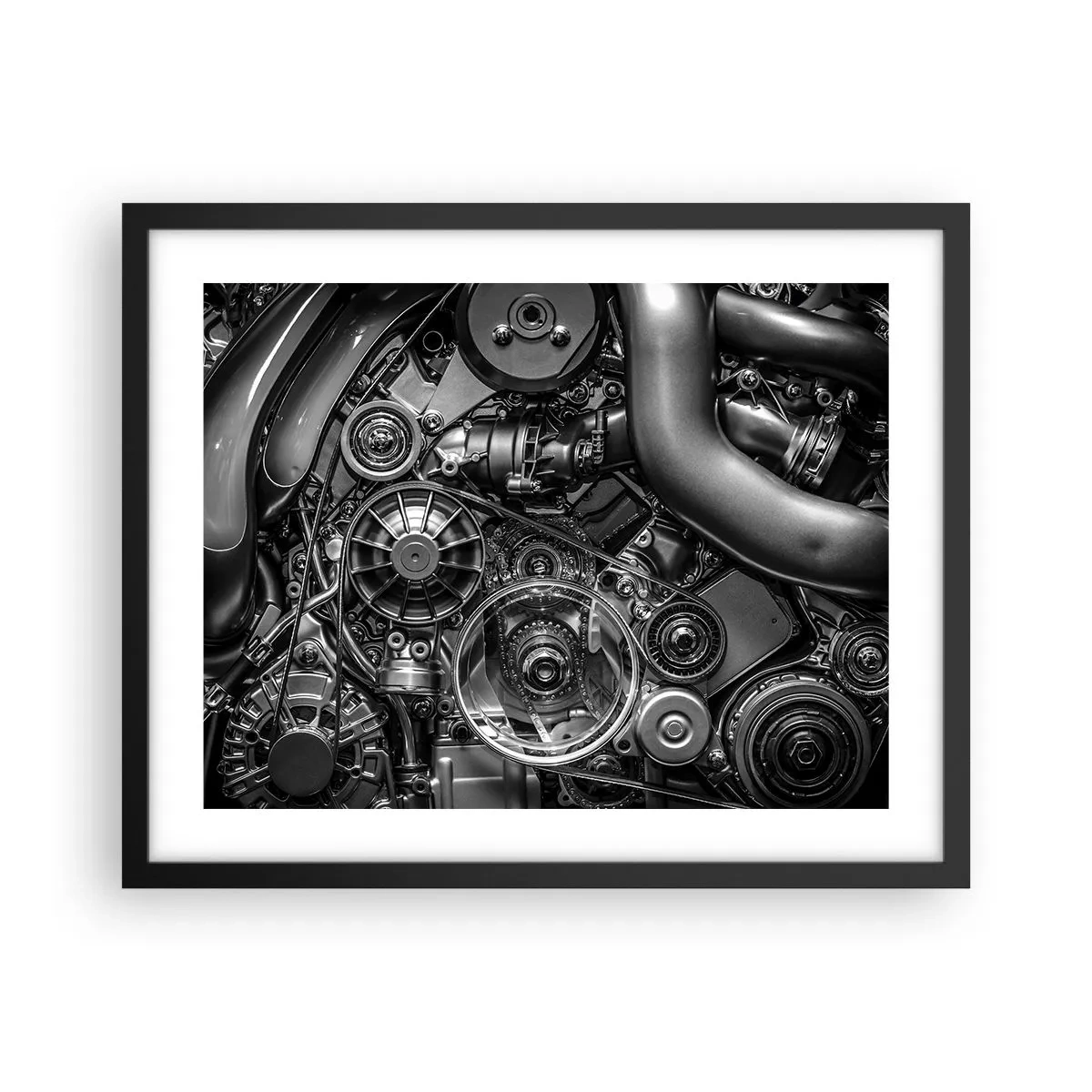 Poster in einem schwarzem Rahmen - Die Poesie der Mechanik - 50x40 cm