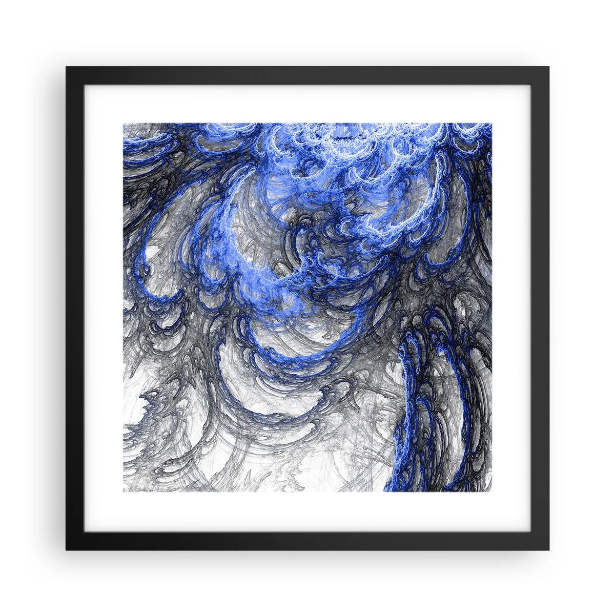 Poster in einem schwarzem Rahmen - Die Geburt einer Welle - 40x40 cm
