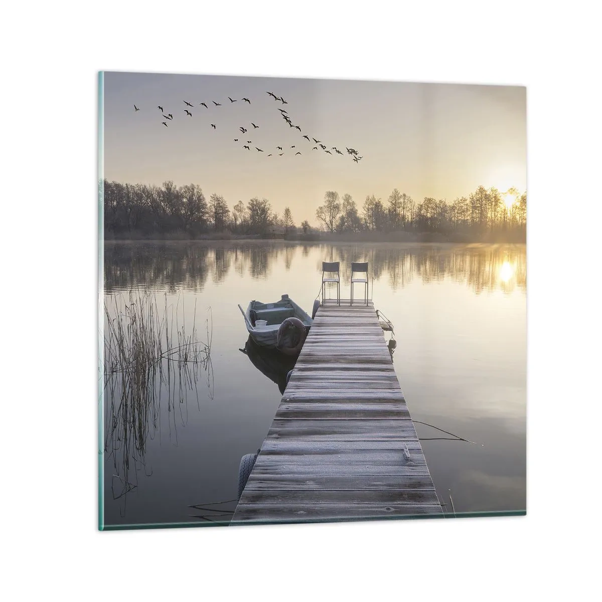 Glasbild - Bild auf glas - Ich komme nach einiger Zeit zurück - 40x40 cm