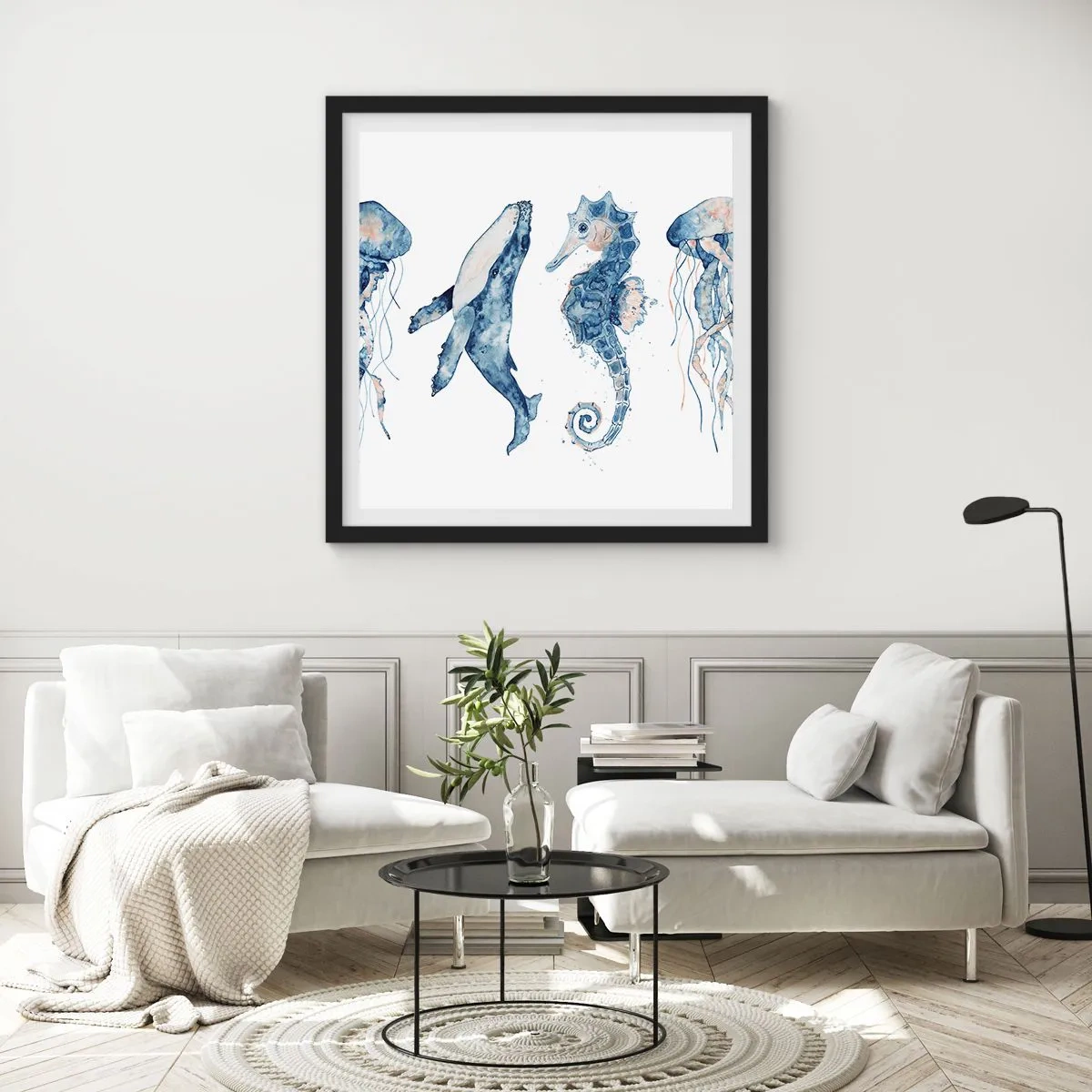 Poster in einem schwarzem Rahmen - Meereswunder - 30x30 cm