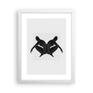 Poster in einem weißen Rahmen - Gemeinsame Seele - 30x40 cm