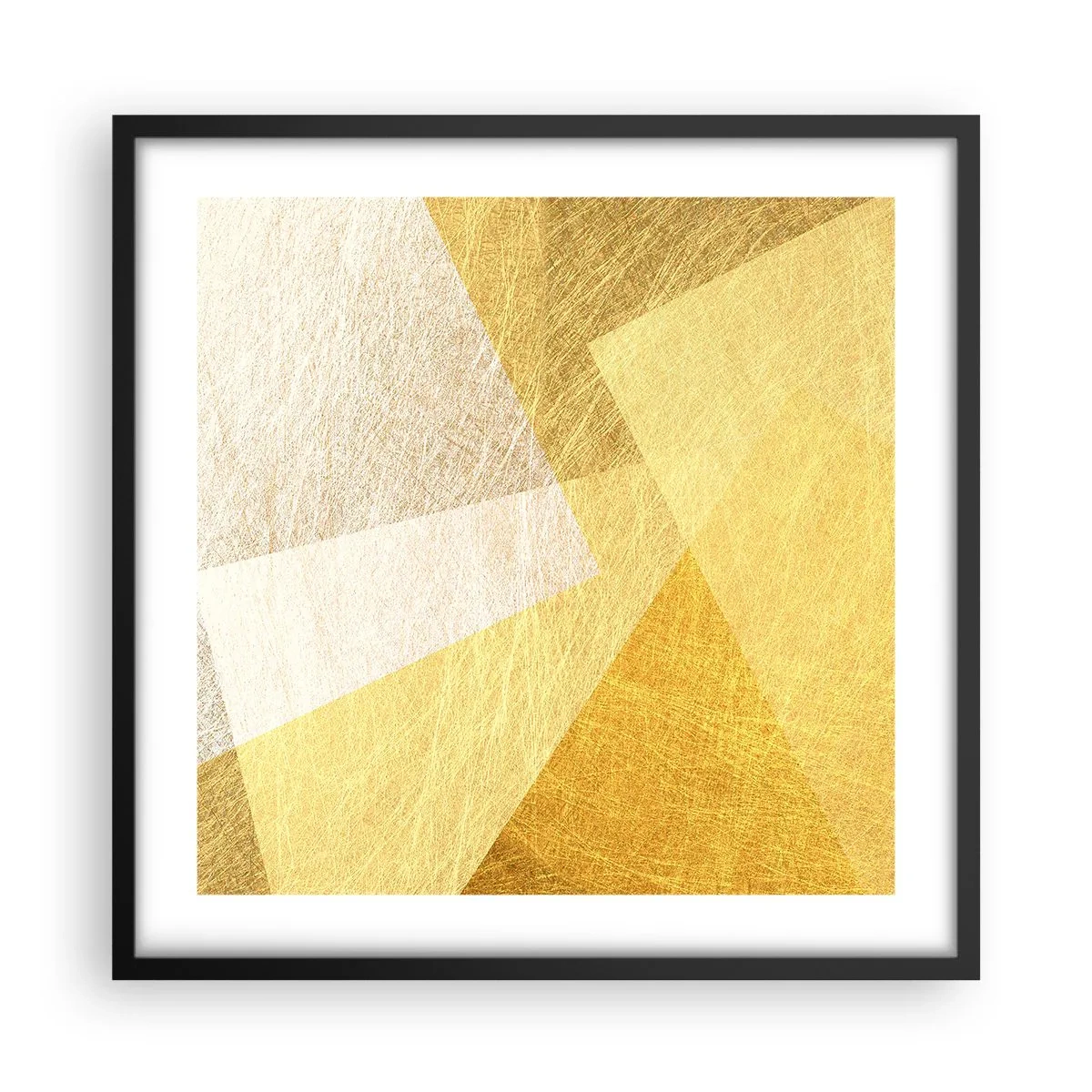 Poster in einem schwarzem Rahmen - Geometriewetter - 50x50 cm
