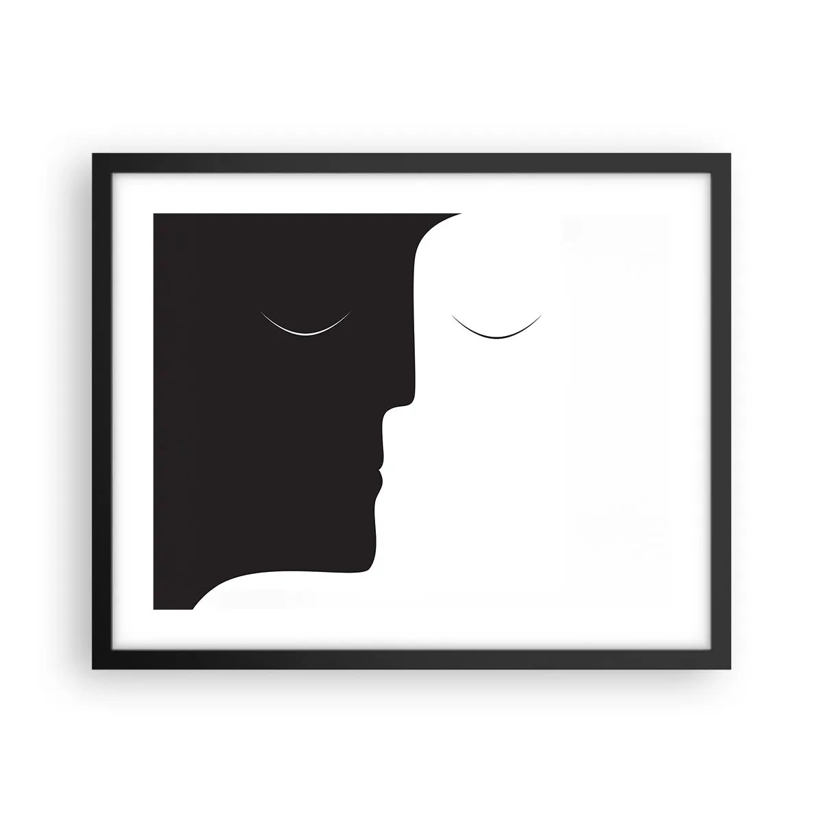 Poster in einem schwarzem Rahmen - Einheit der Gegensätze - 50x40 cm