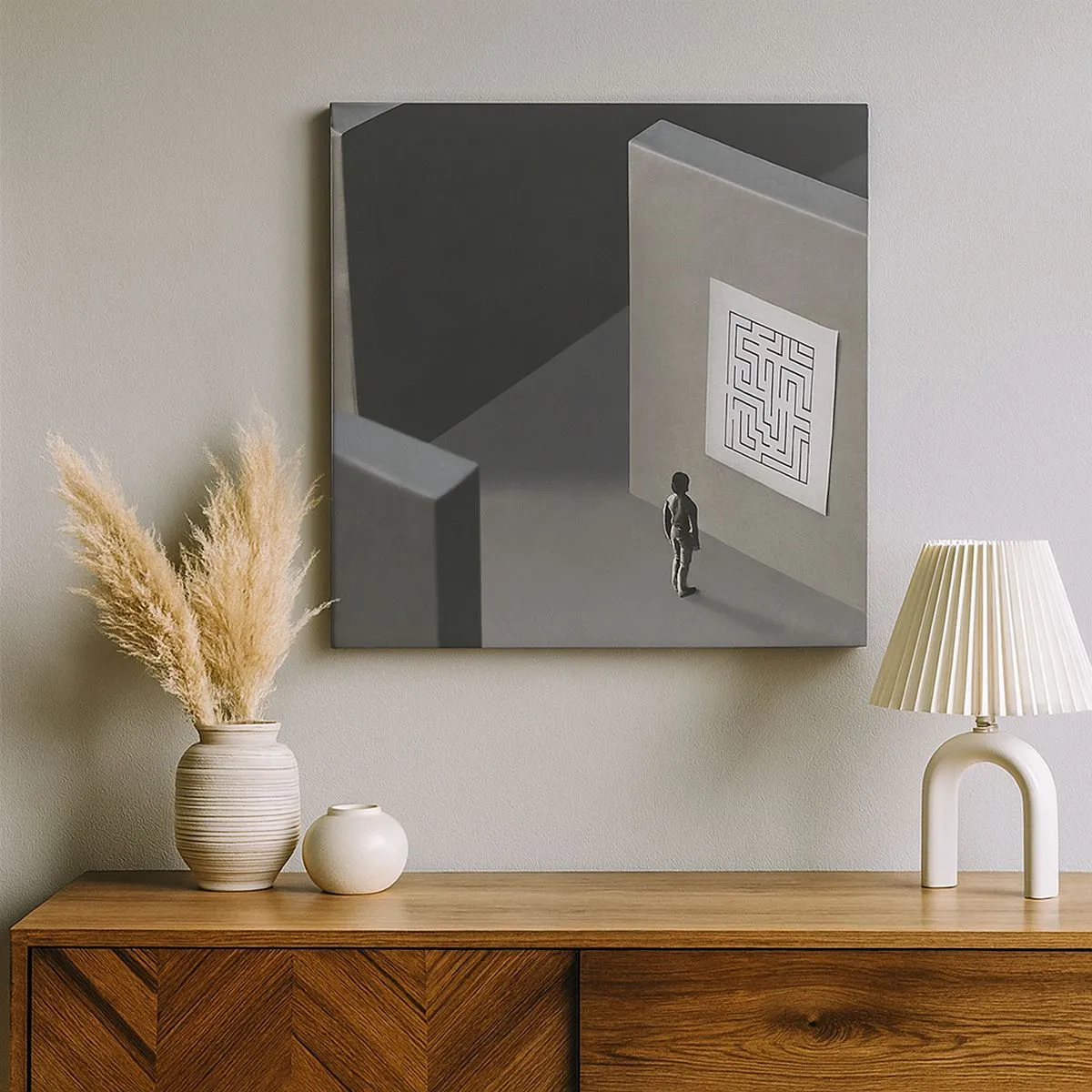 Bild auf Leinwand - Leinwandbild - Aber wo bin ich? - 30x30 cm