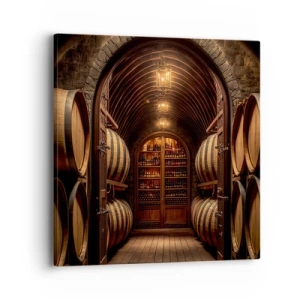 Bild auf Leinwand - Leinwandbild - Stimmungsvoller Keller - 40x40 cm