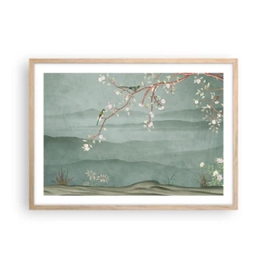 Poster in einem Rahmen aus heller Eiche - Frühling, oh, du bist es - 70x50 cm