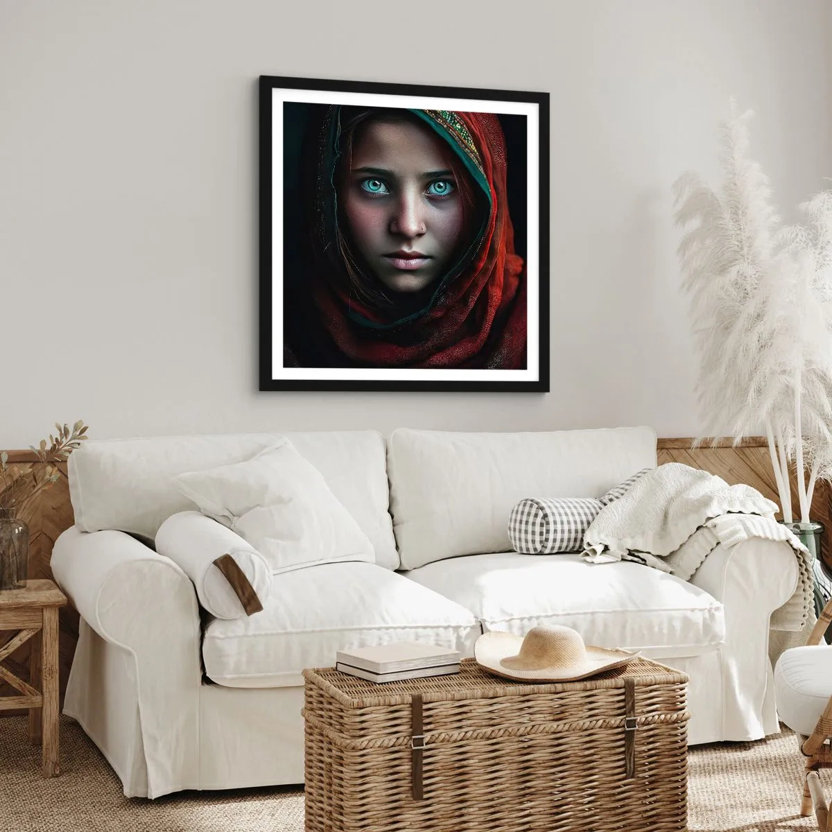 Poster in einem schwarzem Rahmen - Prinzessin aus dem Osten - 60x60 cm