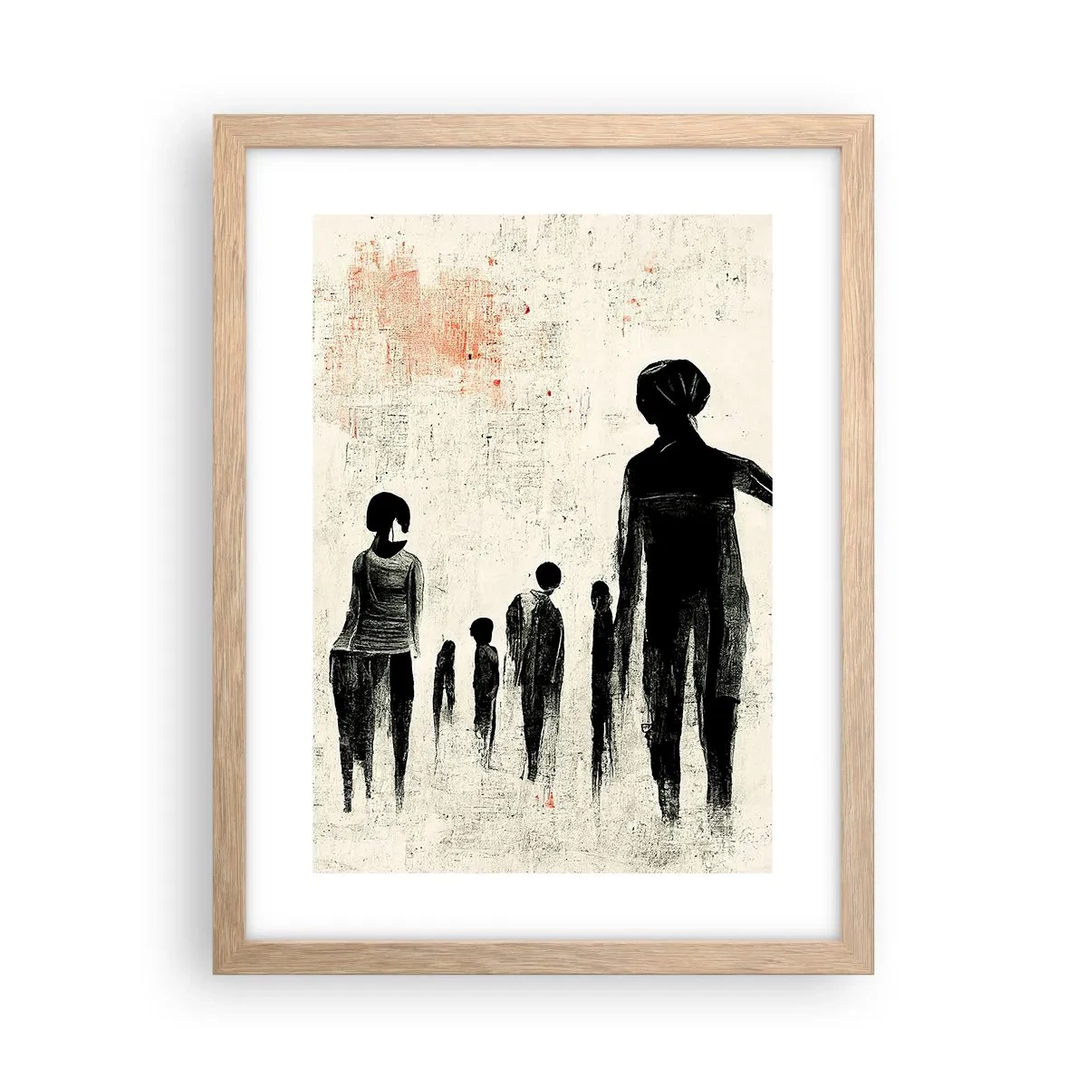 Poster in einem Rahmen aus heller Eiche - Gegen die Einsamkeit - 30x40 cm