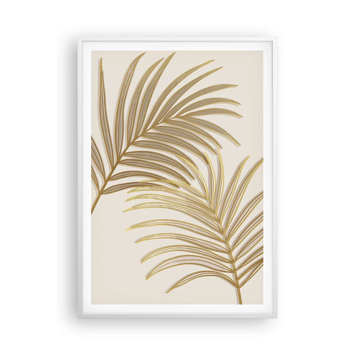Poster in einem weißen Rahmen - Goldene Palme! - 70x100 cm
