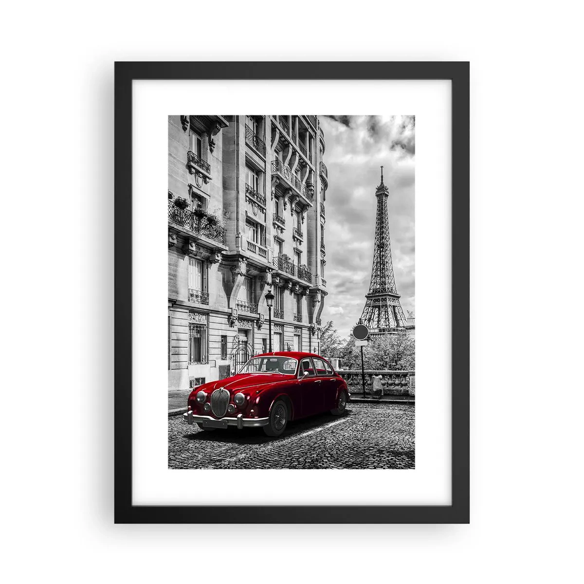 Poster in einem schwarzem Rahmen - Raubtier in der Stadt - 30x40 cm