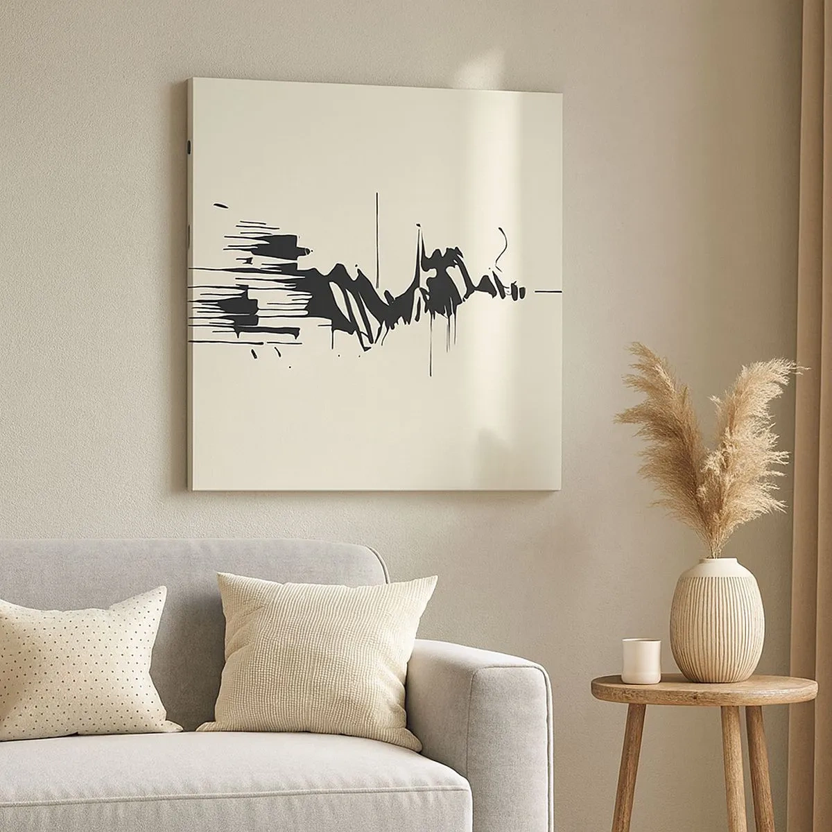 Bild auf Leinwand - Leinwandbild - Hastige Abstraktion - 30x30 cm