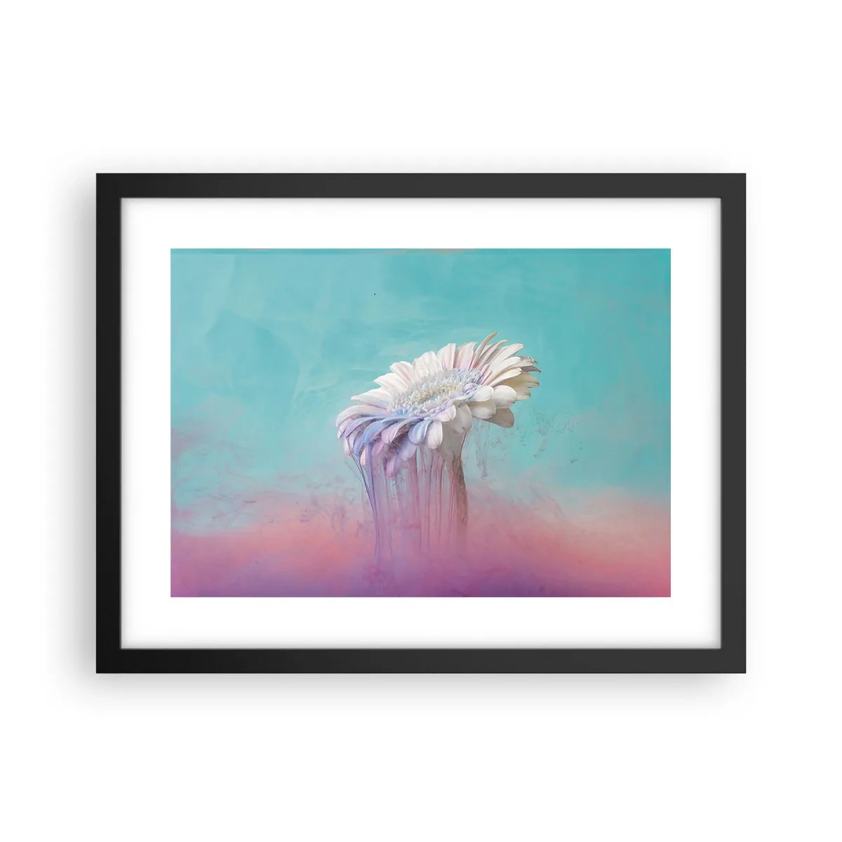 Poster in einem schwarzem Rahmen - Blumenunterwelt - 40x30 cm