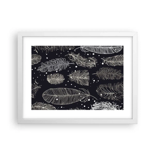 Poster in einem weißen Rahmen - Gefiederte Spitze - 40x30 cm