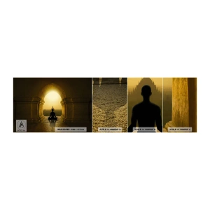 Fototapeten Muster Selbstklebend Deluxe Sticker - Vollkommene Harmonie - Meditation, Tempel, Buddha - 100x30 cm