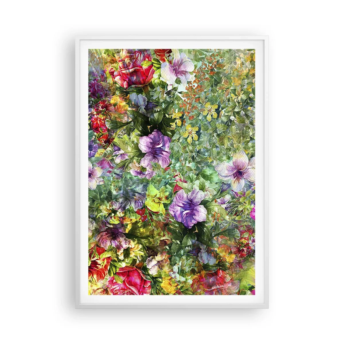 Poster in einem weißen Rahmen - In Blumen für das Verderben - 70x100 cm