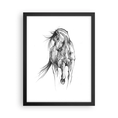 Poster in einem schwarzem Rahmen - Im anmutigen Trab - 30x40 cm