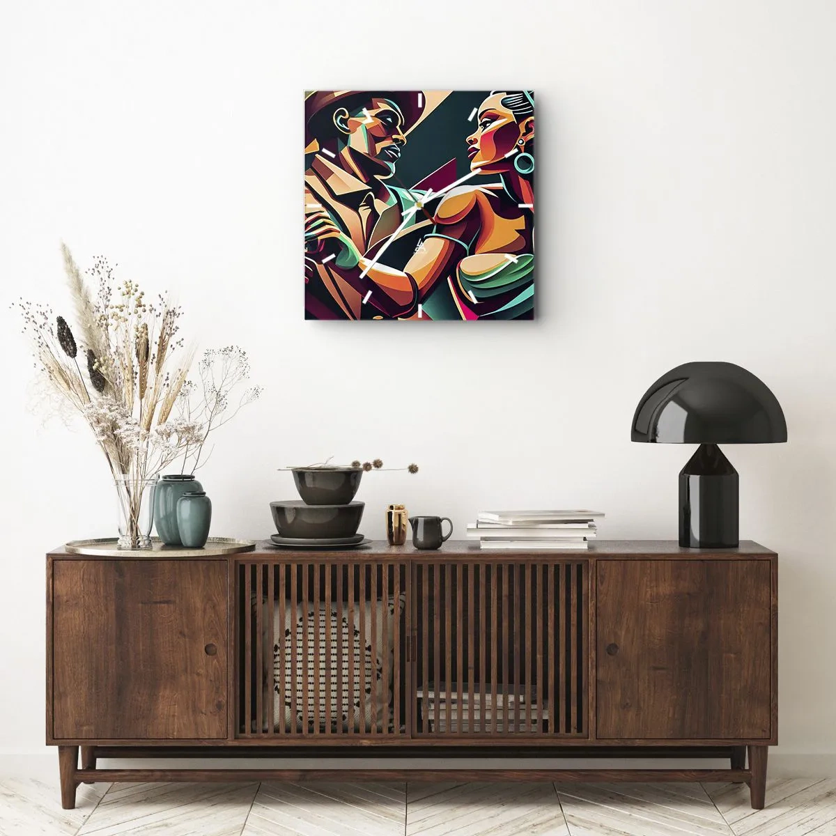 Wanduhr - Glasuhr - Im Rhythmus des Herzens - 40x40 cm