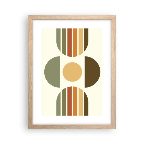 Poster in einem Rahmen aus heller Eiche - In Erdtönen - 30x40 cm