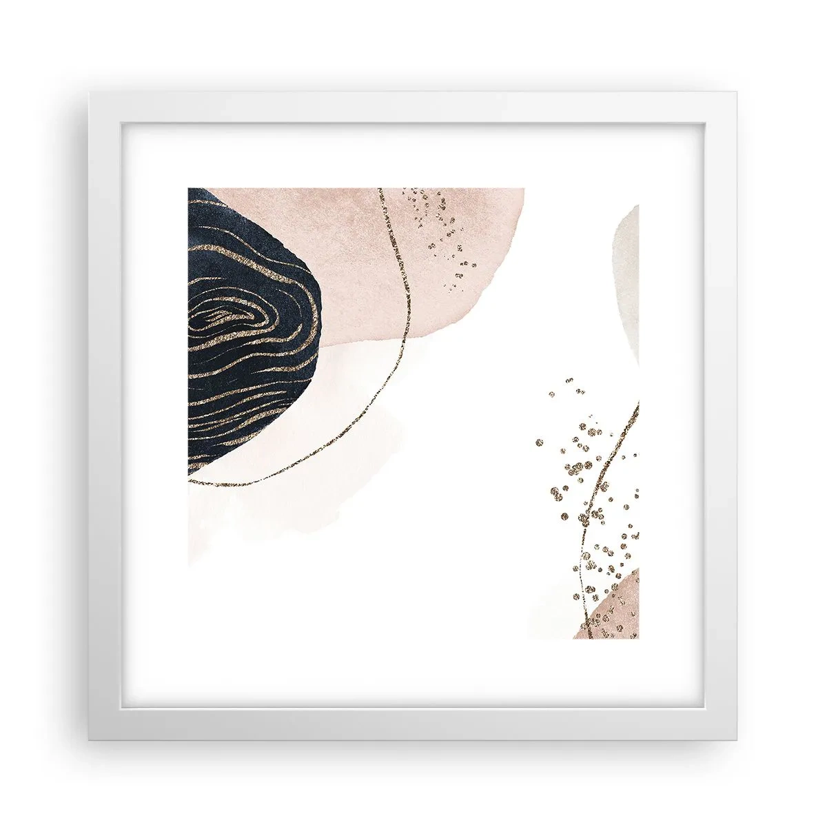 Poster in einem weißen Rahmen - Alles fließt - 30x30 cm