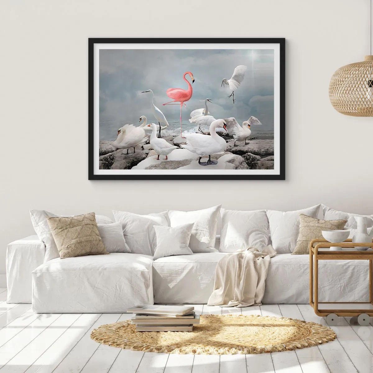 Poster in einem schwarzem Rahmen - Wie kam ich hier hin? - 50x40 cm