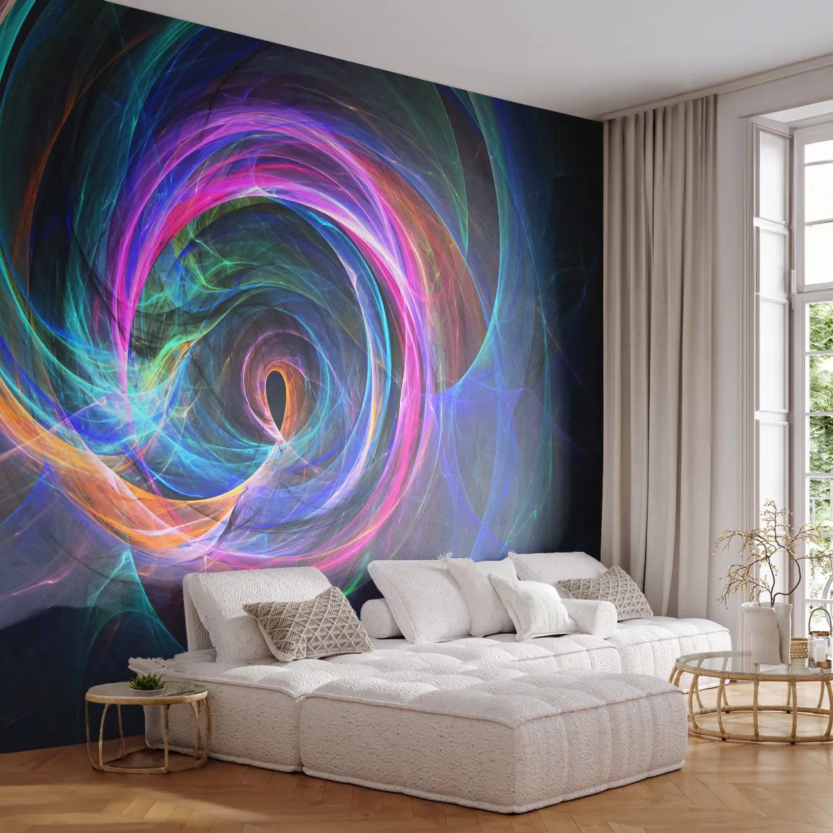 Fototapete Standard Eco - Wohin wirst du mich bringen? - Abstraktion, Stück, Wirbel - 200x140 cm