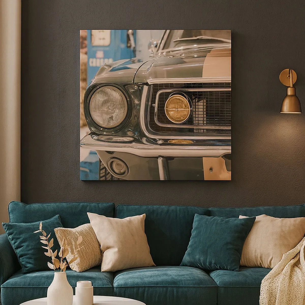 Bild auf Leinwand - Leinwandbild - Treffen mit einer Legende - 30x30 cm