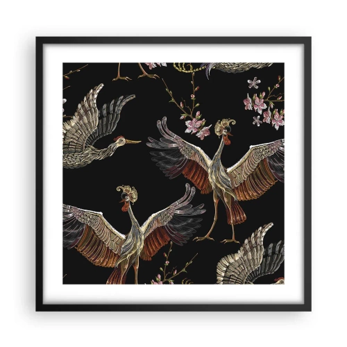 Poster in einem schwarzem Rahmen - Märchenvogel - 50x50 cm