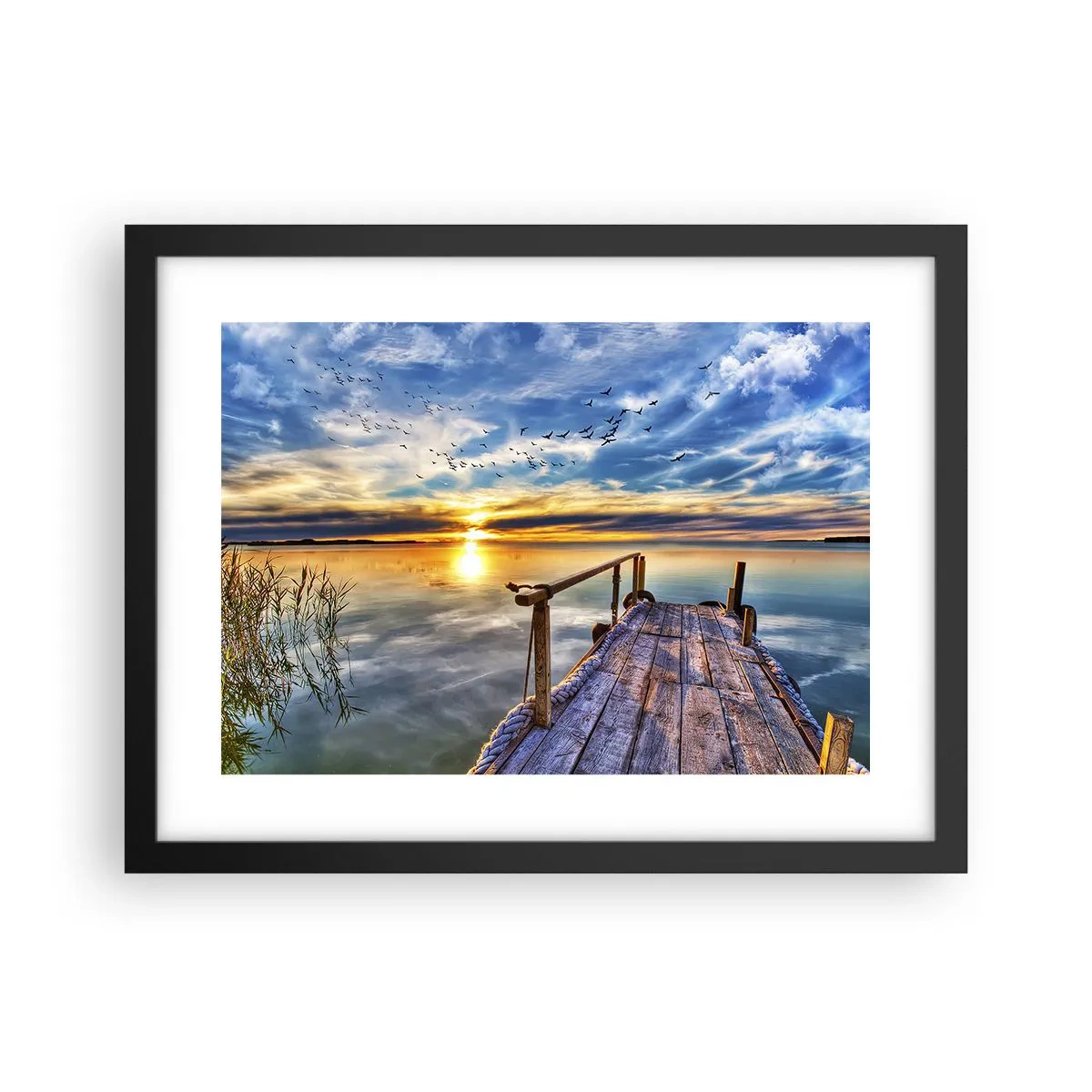 Poster in einem schwarzem Rahmen - Der Wind geht zur Ruhe - 40x30 cm