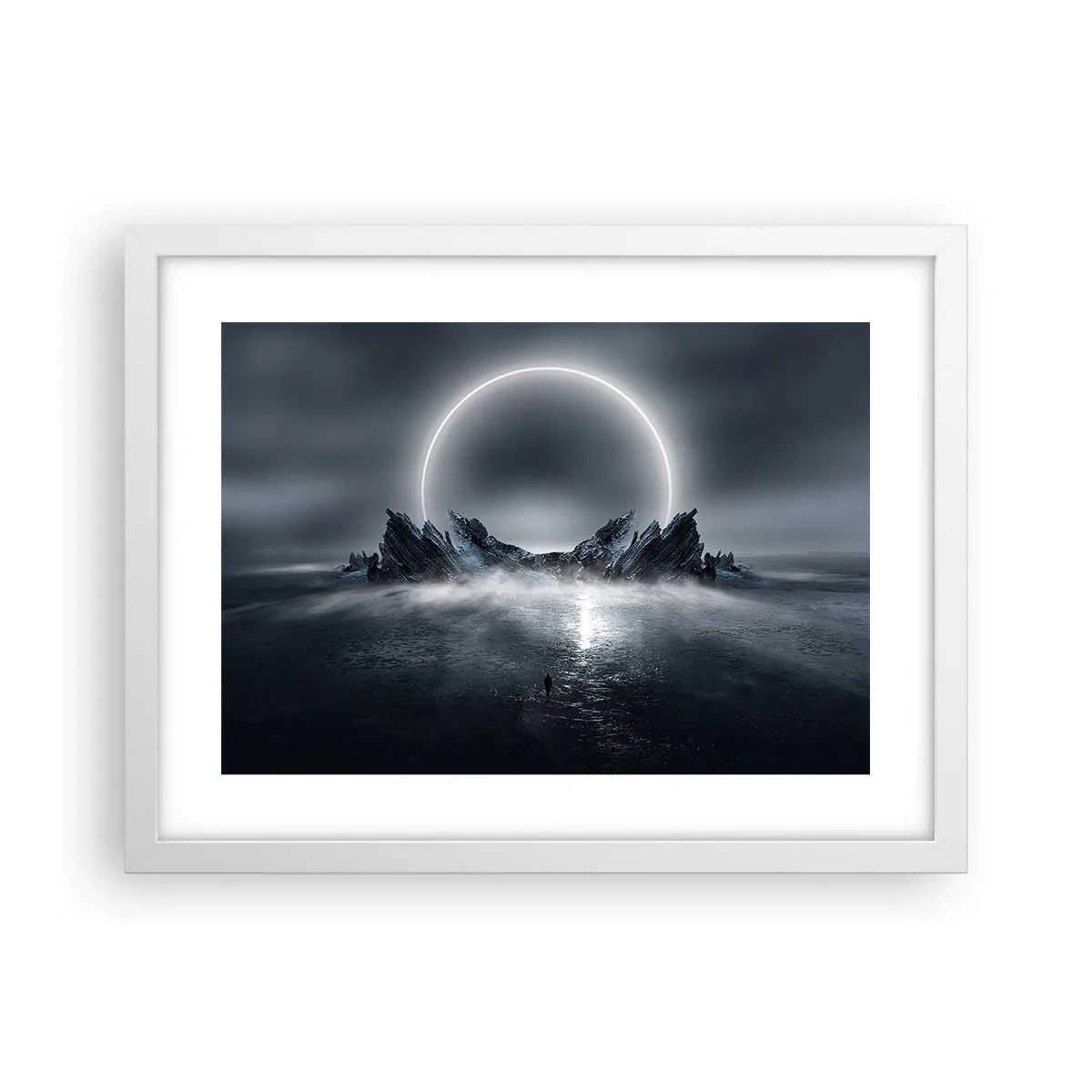 Poster in einem weißen Rahmen - Ende der Geschichte - 40x30 cm