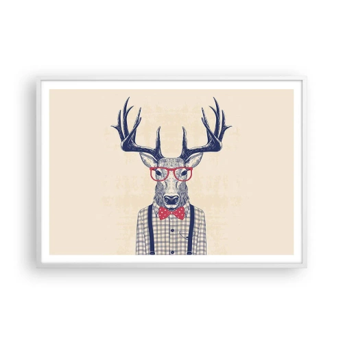 Poster in einem weißen Rahmen - Eine lustige Extravaganz - 100x70 cm