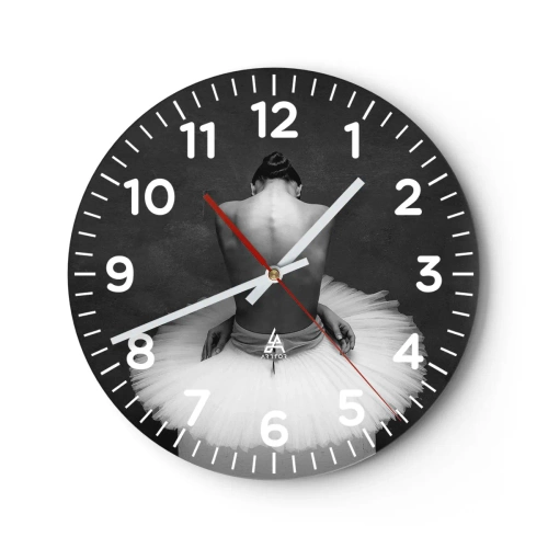 Wanduhr - Glasuhr - Es blüht gerade - 30x30 cm