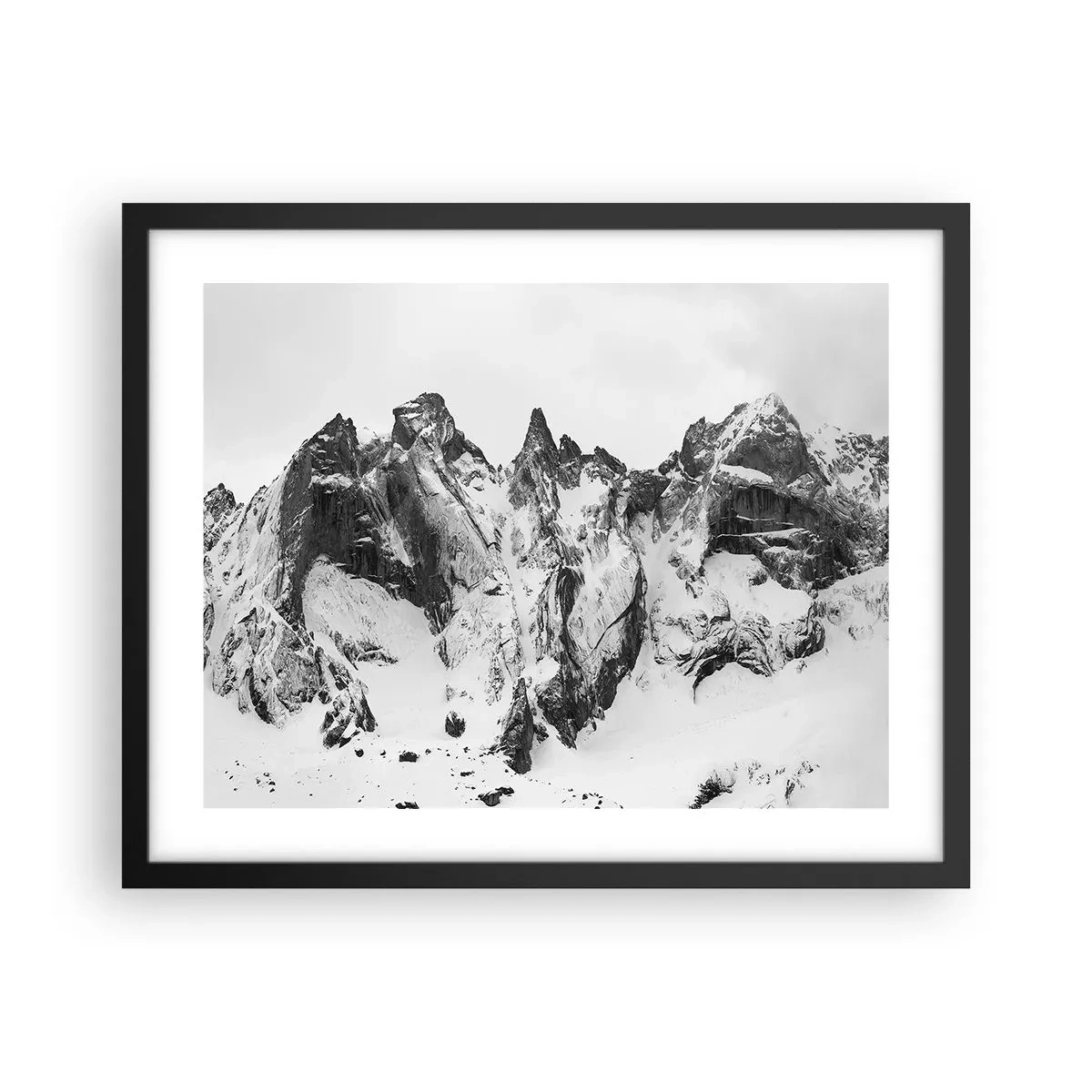 Poster in einem schwarzem Rahmen - Gefährlicher Granitgrat - 50x40 cm