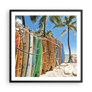 Poster in einem schwarzem Rahmen - Sonniger Spaß - 60x60 cm