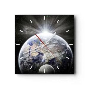 Wanduhr - Glasuhr - In voller Pracht - 40x40 cm