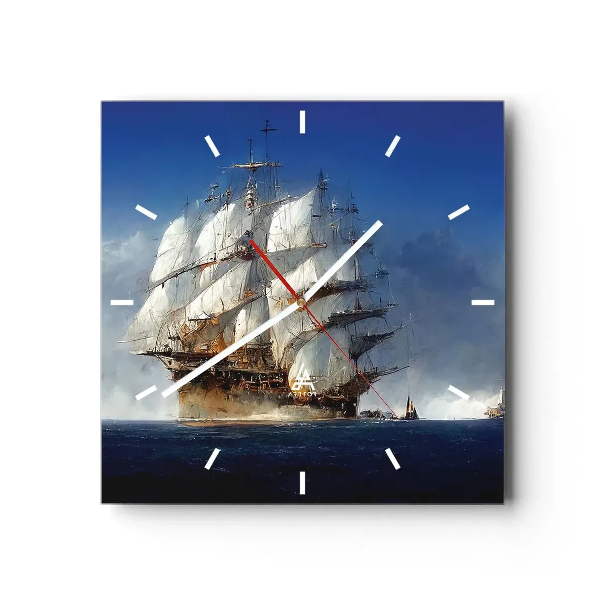 Wanduhr - Glasuhr - Der große Ruhm! - 40x40 cm