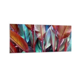 Glasbild - Bild auf glas - Buntes Dickicht - 100x40 cm