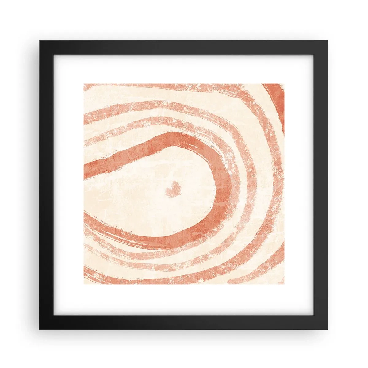 Poster in einem schwarzem Rahmen - Korallenkreise – Komposition - 30x30 cm