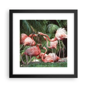 Poster in einem schwarzem Rahmen - Nachmittagsklatsch - 30x30 cm