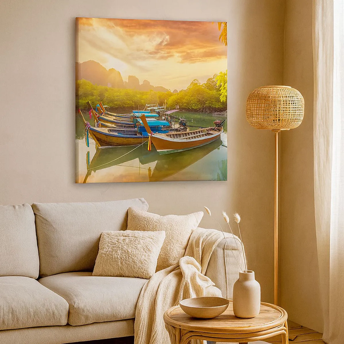 Bild auf Leinwand - Leinwandbild - Vor einem anstrengenden Tag - 30x30 cm