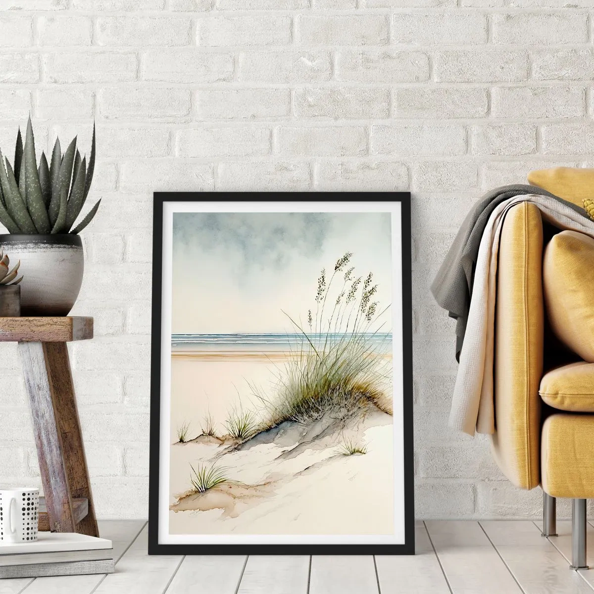 Poster in einem schwarzem Rahmen - Vom Wind verwöhnt - 30x40 cm