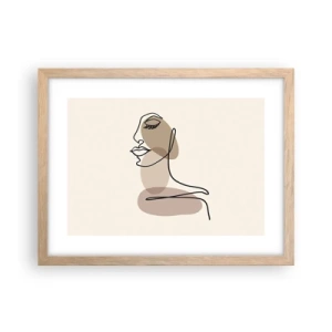 Poster in einem Rahmen aus heller Eiche - Sich selbst zugehört - 40x30 cm