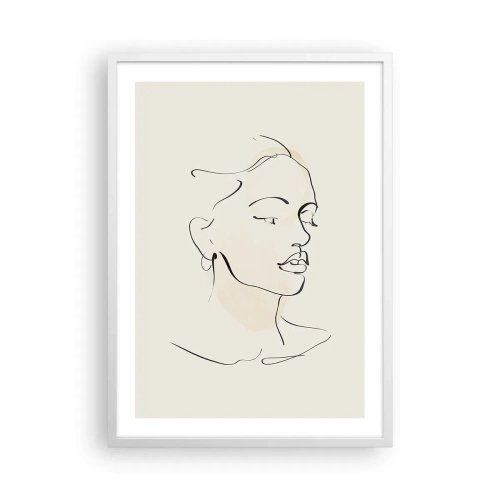 Poster in einem weißen Rahmen - Eine bestimmte Linie - 50x70 cm