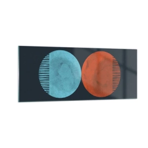 Glasbild - Bild auf glas - Nur Geometrie? - 100x40 cm