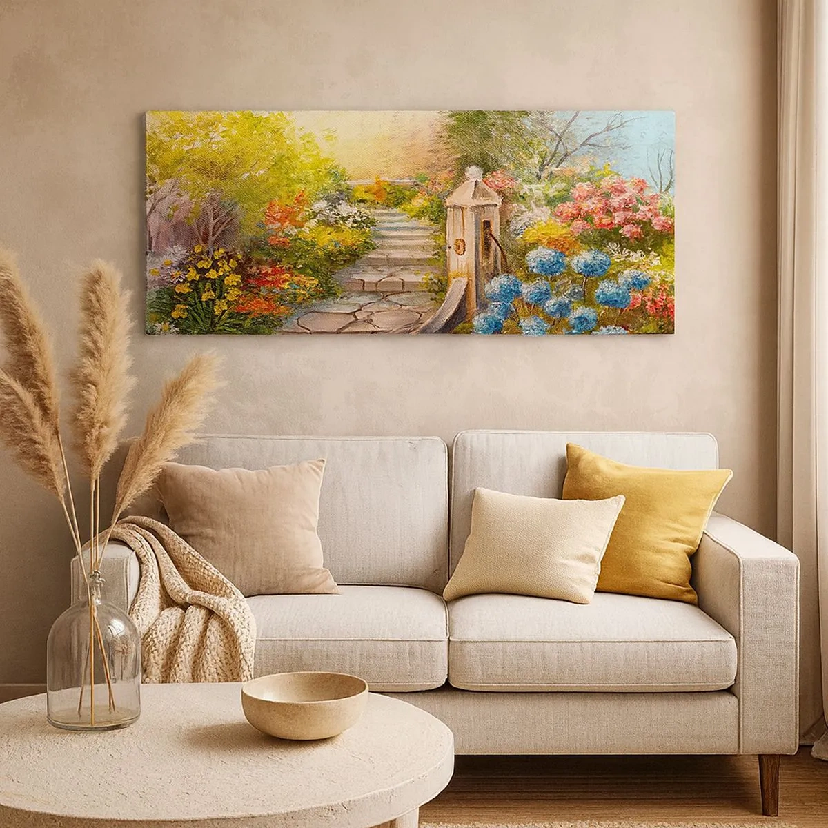 Bild auf Leinwand - Leinwandbild - In voller Blüte - 100x40 cm